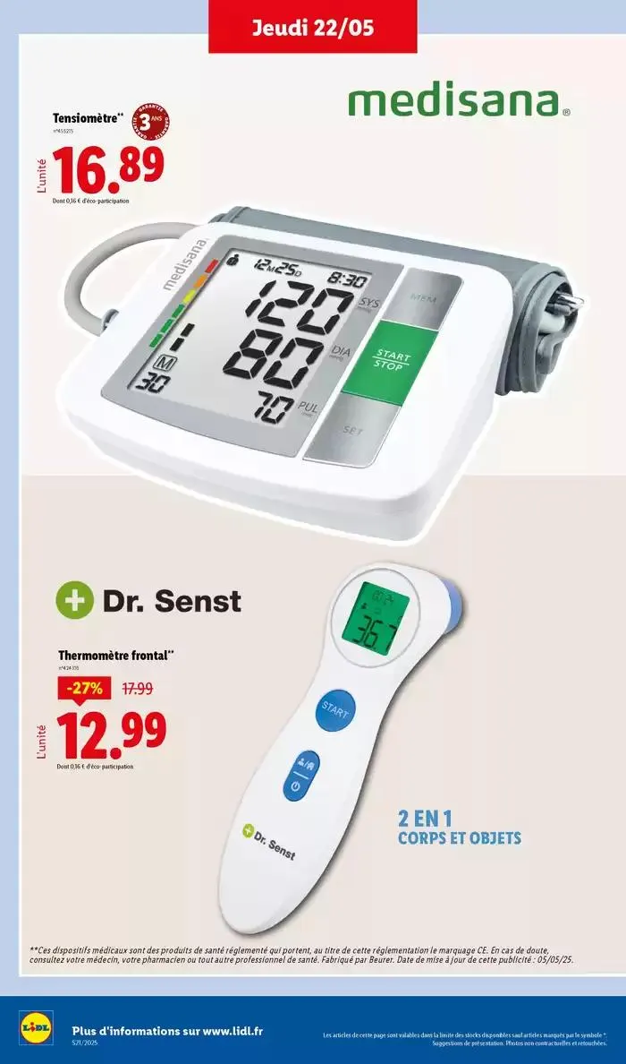 Moustiquaires, bien-être, sport, jeux pour enfant… Profitez des ventes Lidl ! du 22 mai au 26 mai 2025 - Catalogue page 10