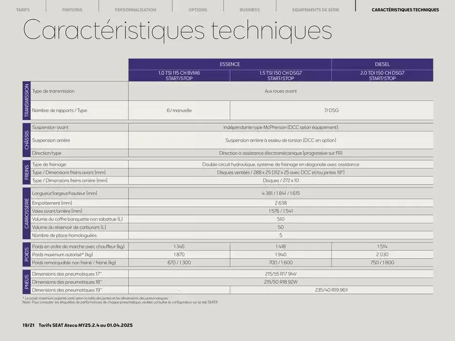 SEAT Ateca du 2 avril au 2 avril 2026 - Catalogue page 19