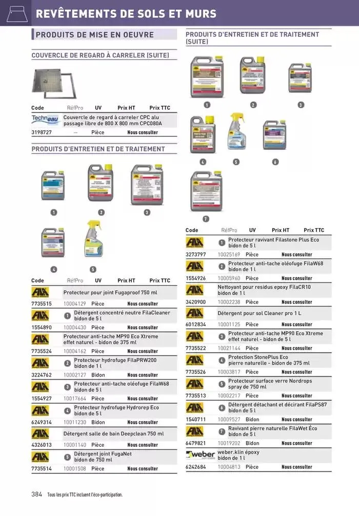 Matériaux 2025 du 1 janvier au 31 décembre 2025 - Catalogue page 384