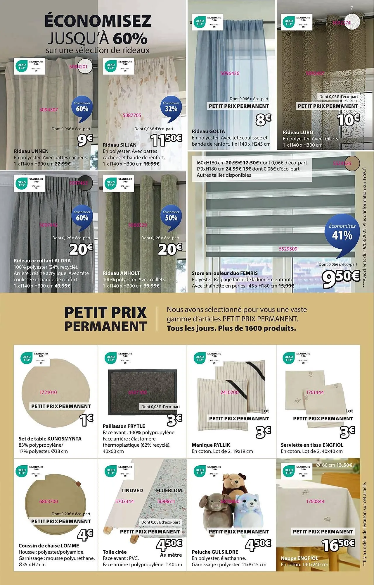 Catalogue JYSK du 14 octobre au 1 décembre 2025 - Catalogue page 7
