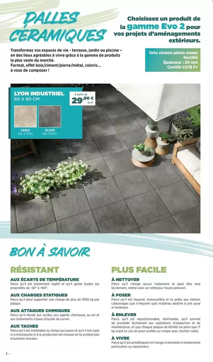 PROMO AMÉNAGEMENT EXTERIEUR du 26 mars au 31 mai 2025 - Catalogue page 2
