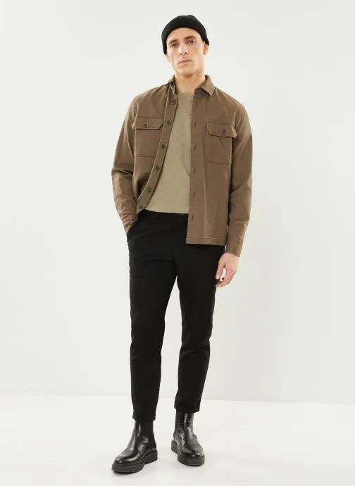 T-shirt - SLHASPEN SLUB SS O-NECK TEE NOOS - Vert