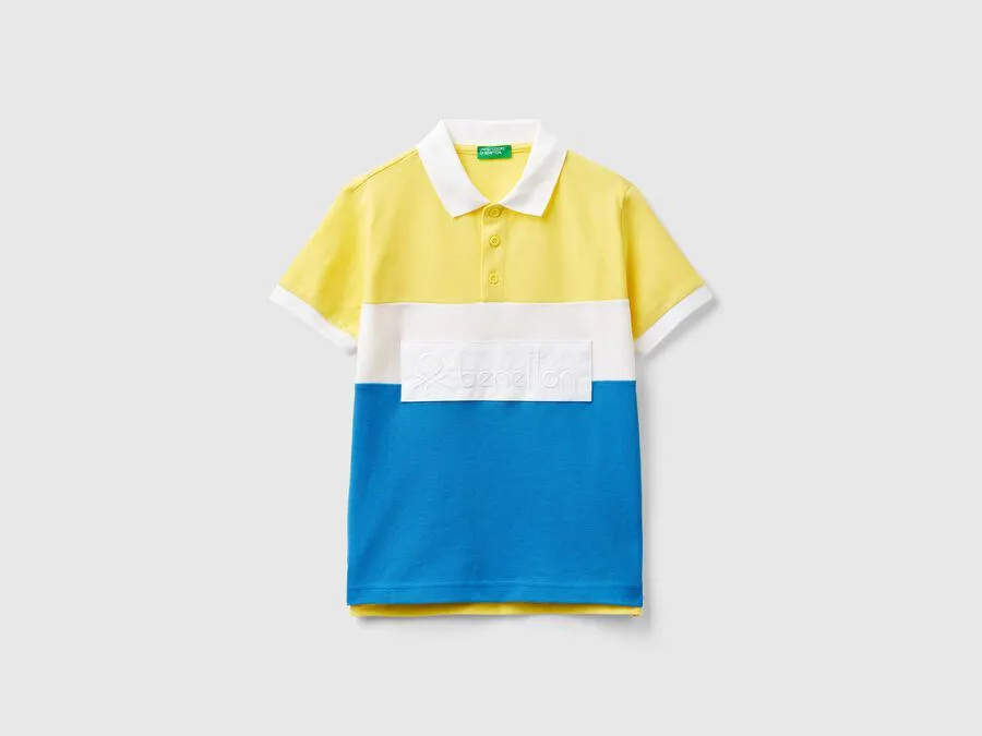 Polo color block en coton bio