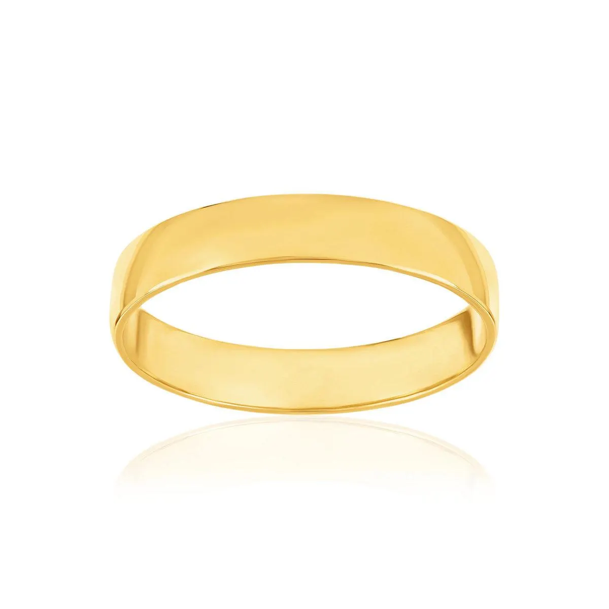 Alliance ruban 1/2 bombé 4 mm or 375 jaune