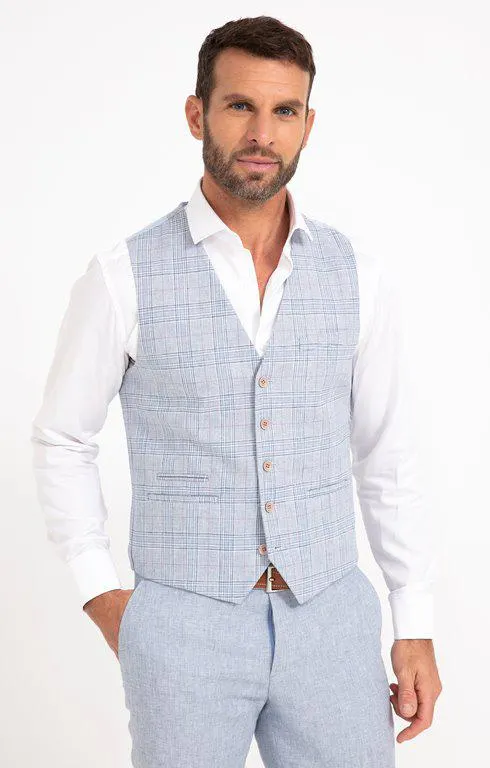 Gilet de costume Sabiblu à carreaux