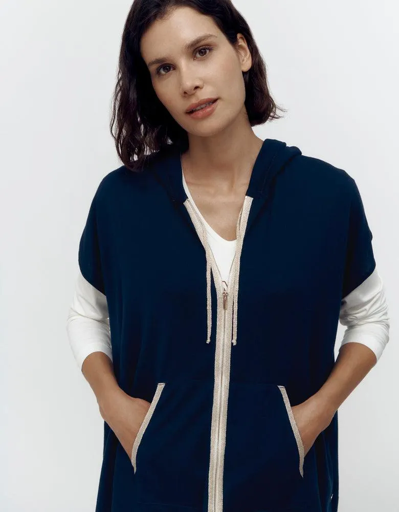 Gilet "sweat" maille manches courtes