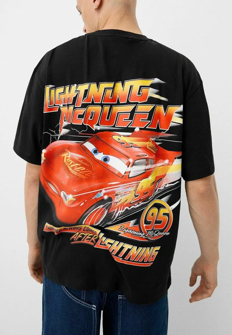 SHORT SLEEVE CARS - T-shirt imprimé - black