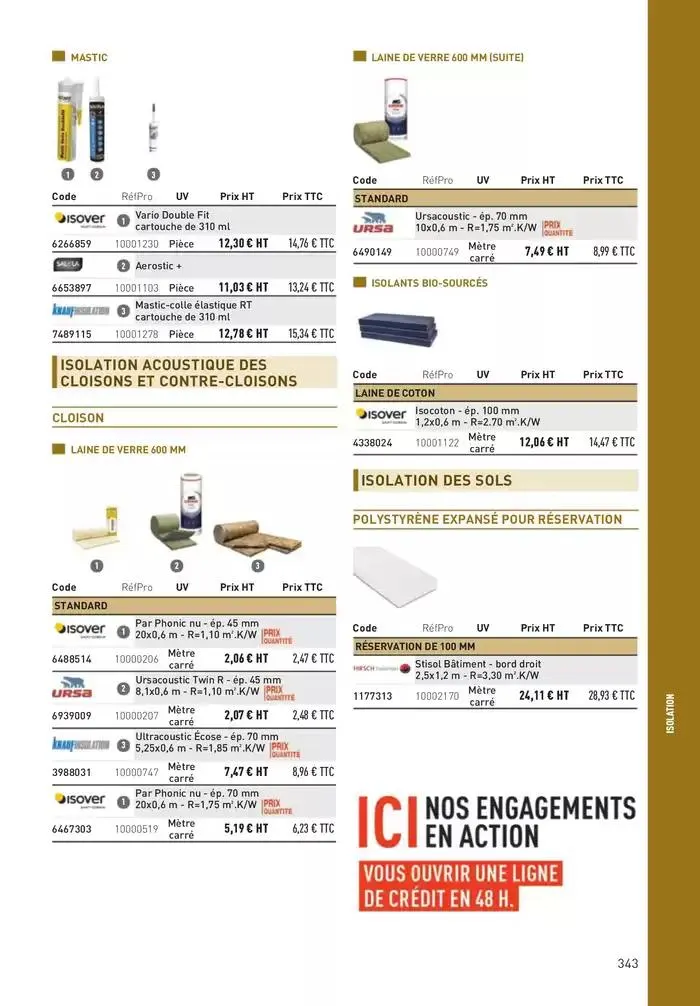 Matériaux 2025 du 1 janvier au 31 décembre 2025 - Catalogue page 343