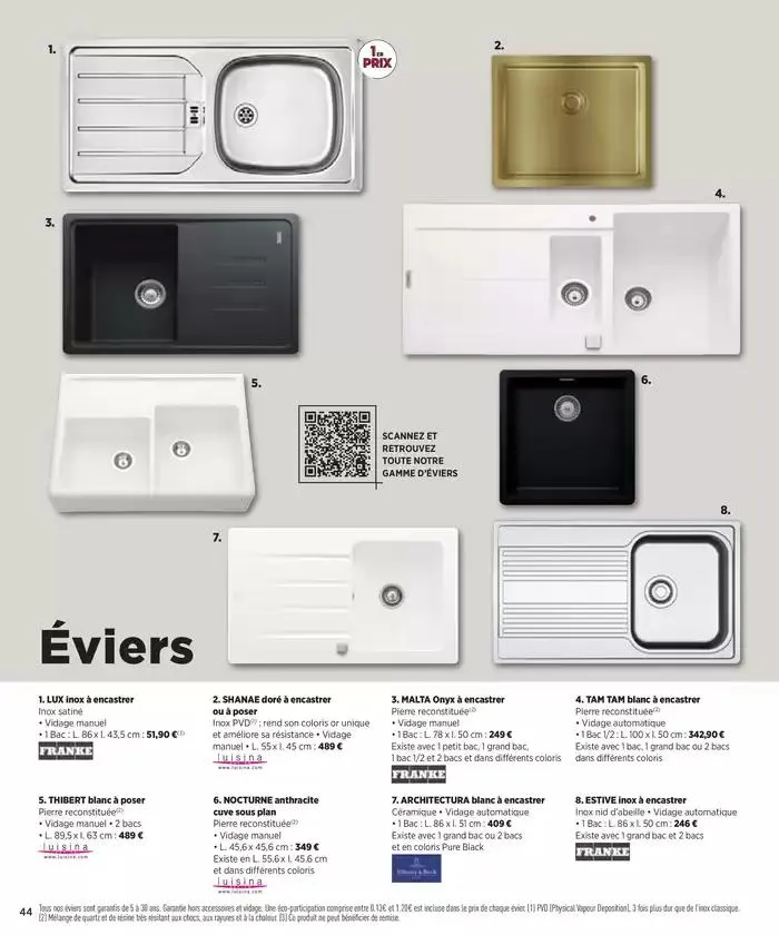 Cuisines ÉDITION 2024/2025 du 31 octobre au 31 décembre 2025 - Catalogue page 44