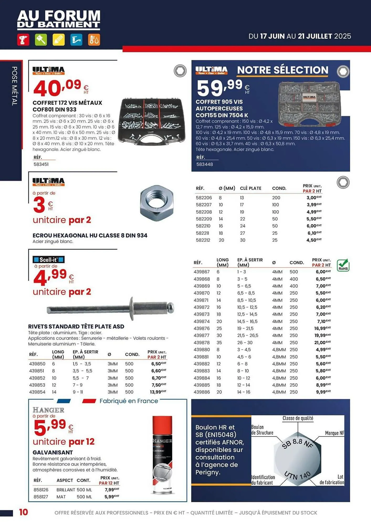 Catalogue Au Forum du Bâtiment du 17 juin au 21 juillet 2025 - Catalogue page 10