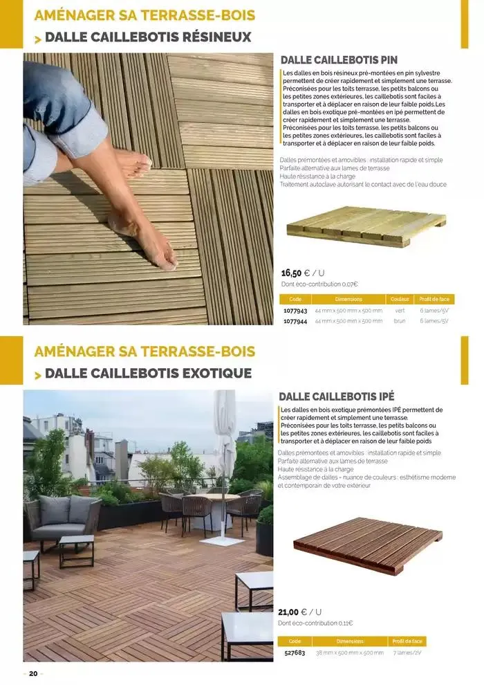 Aménagements Extérieurs 2025 du 26 mars au 31 décembre 2025 - Catalogue page 20