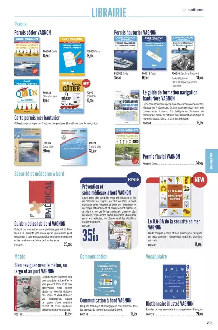 Catalogue Accastillage Diffusion 2025 du 1 janvier au 31 décembre 2025 - Catalogue page 235