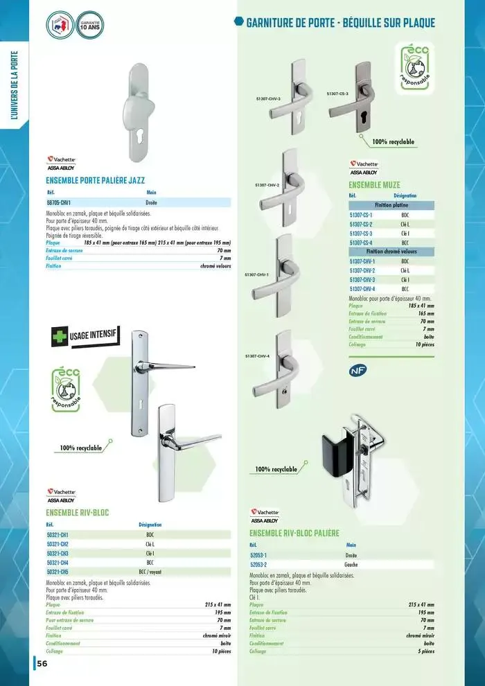 Guide Quincaillerie Serrurerie 2025 - 2026 du 1 avril au 1 avril 2026 - Catalogue page 58
