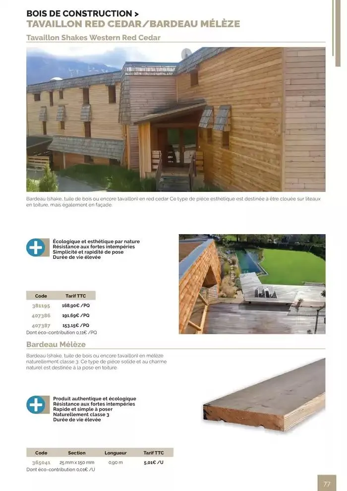BOIS PANNEAUX 2025 2026 du 30 avril au 31 décembre 2026 - Catalogue page 77
