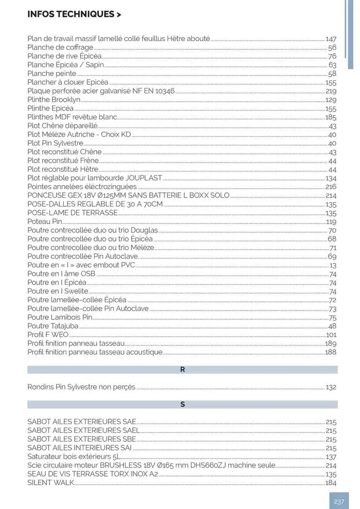 BOIS PANNEAUX 2025 2026 du 30 avril au 31 décembre 2026 - Catalogue page 237