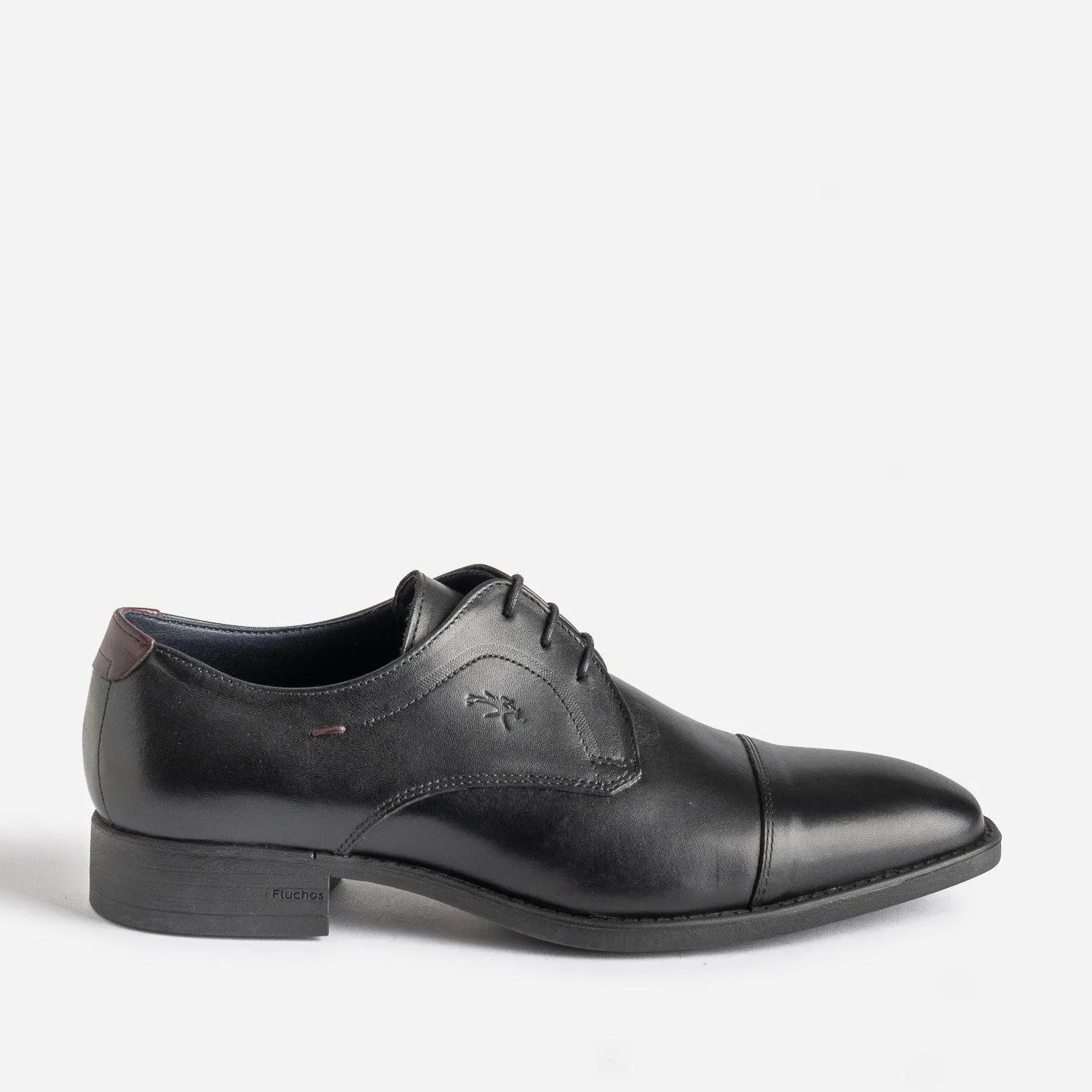 Derby FLUCHOS noir cuir bout droit
