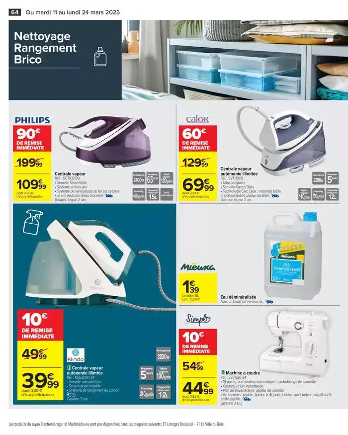 LES JOURS MEILLEURS AVEC LES PRODUITS CARREFOUR du 11 mars au 24 mars 2025 - Catalogue page 66