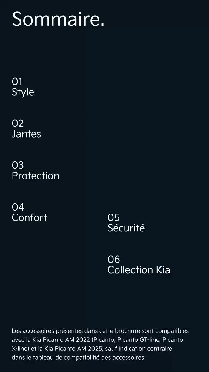 KIA Nouvelle Picanto - Accessoires du 26 septembre au 17 septembre 2025 - Catalogue page 3