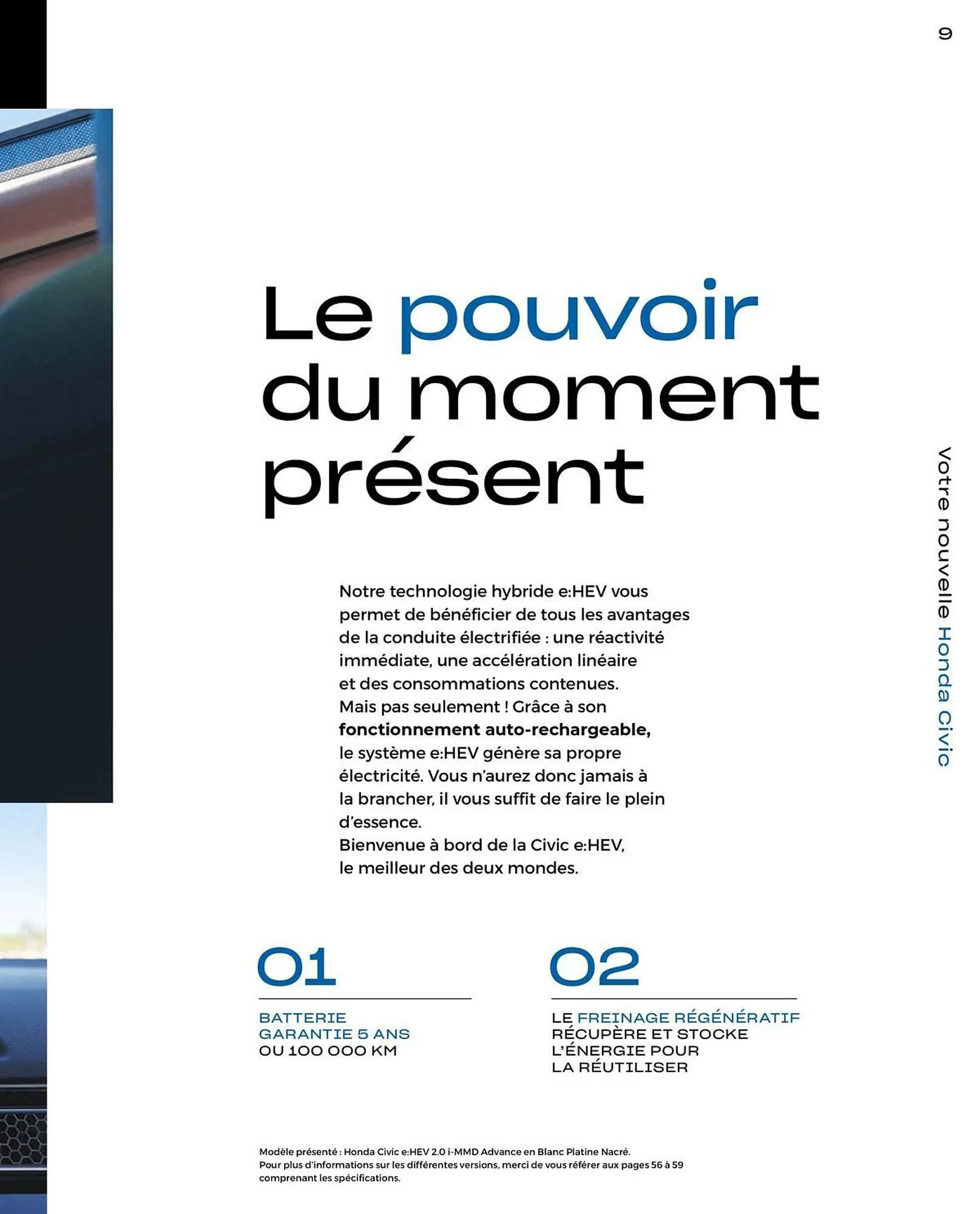 Catalogue Honda Civic Hybrid du 20 décembre au 30 juin 2024 - Catalogue page 9