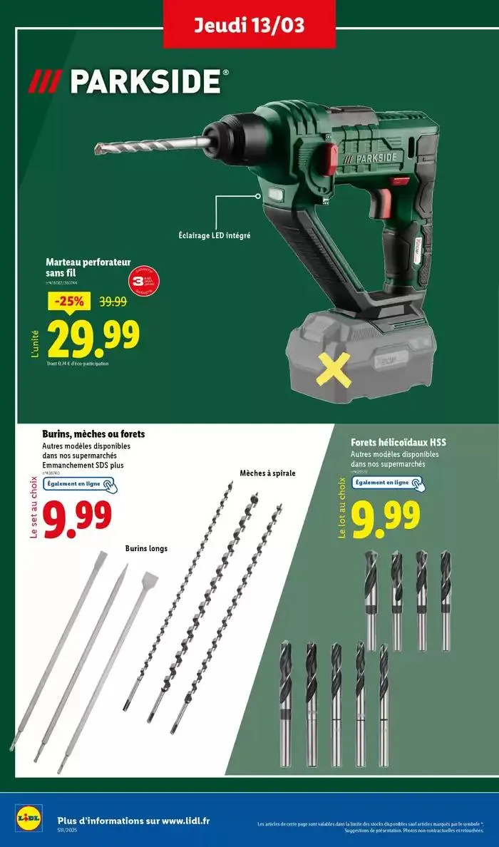 Chez Lidl, découvrez une sélection d'outils Parkside et de vêtements tendances ! du 13 mars au 17 mars 2025 - Catalogue page 6