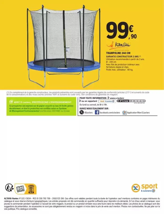 E.Leclerc Sports PRINTEMPS du 25 mars au 12 avril 2025 - Catalogue page 12