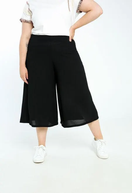 Jupe-culotte unie en gaze