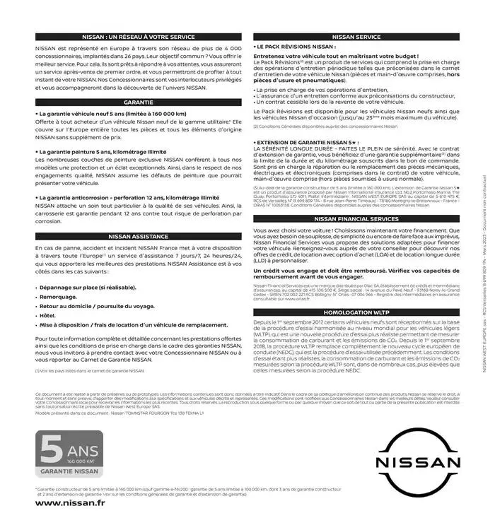 Nissan Townstar Fourgon du 14 mai au 14 mai 2026 - Catalogue page 5