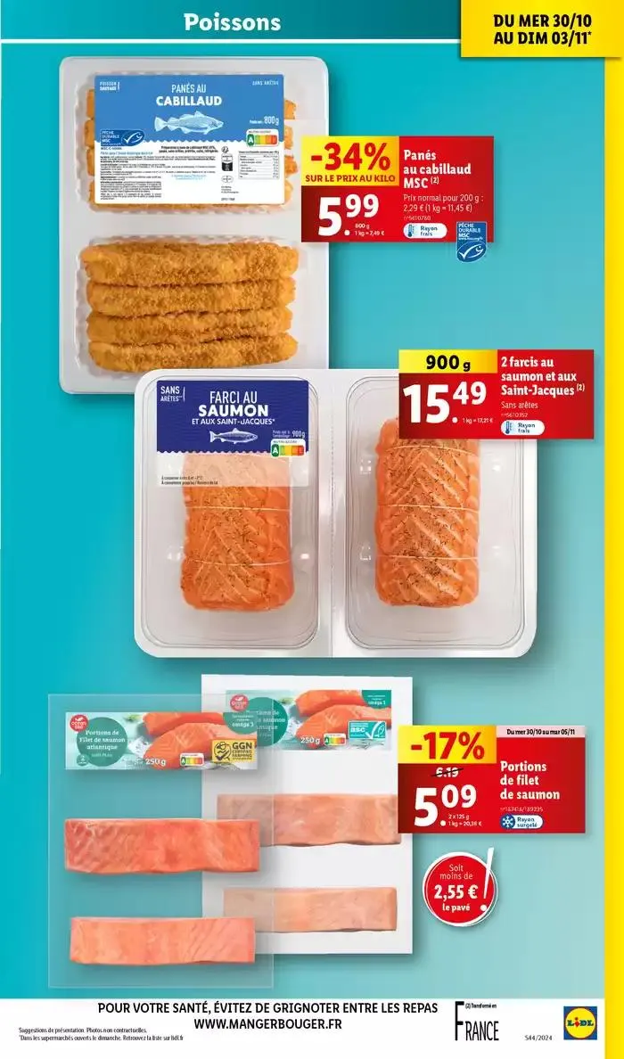 Bénéficiez de promotions sur une sélection de produits, incluant viande, fruit et fromage du 30 octobre au 5 novembre 2024 - Catalogue page 7