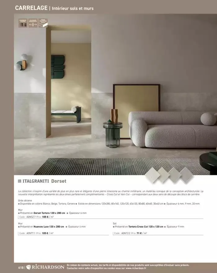 SALLE DE DE BAINS ET CARRELAGE 2025 du 11 avril au 31 décembre 2025 - Catalogue page 420