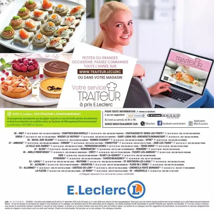 CARTE TRAITEUR PERMANENTE - MIXTE du 27 mars au 24 novembre 2025 - Catalogue page 64