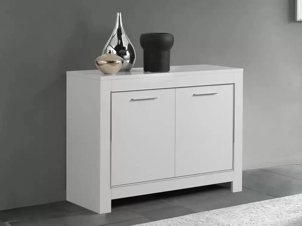 Bahut 2 portes Modena laquée blanc