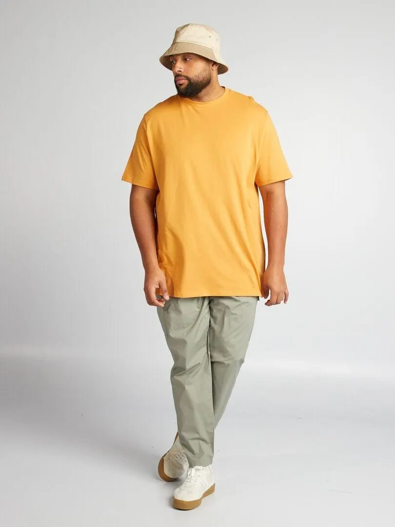 Camiseta de algodón puro - AMARILLO