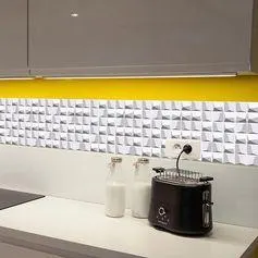 Carrelage adhésif 3D Ruby gris 25x30.5cm