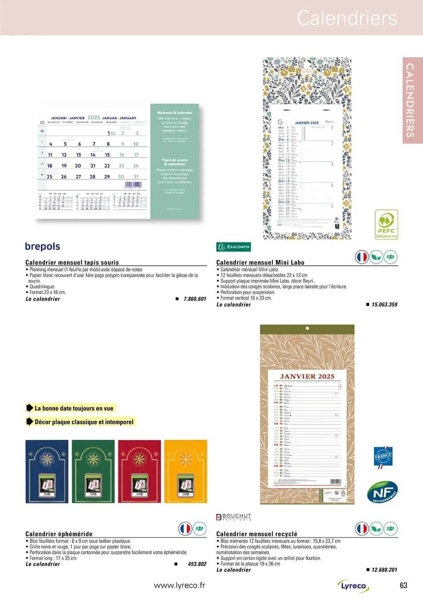 Catalogue Lyreco du 13 mai au 31 décembre 2025 - Catalogue page 63