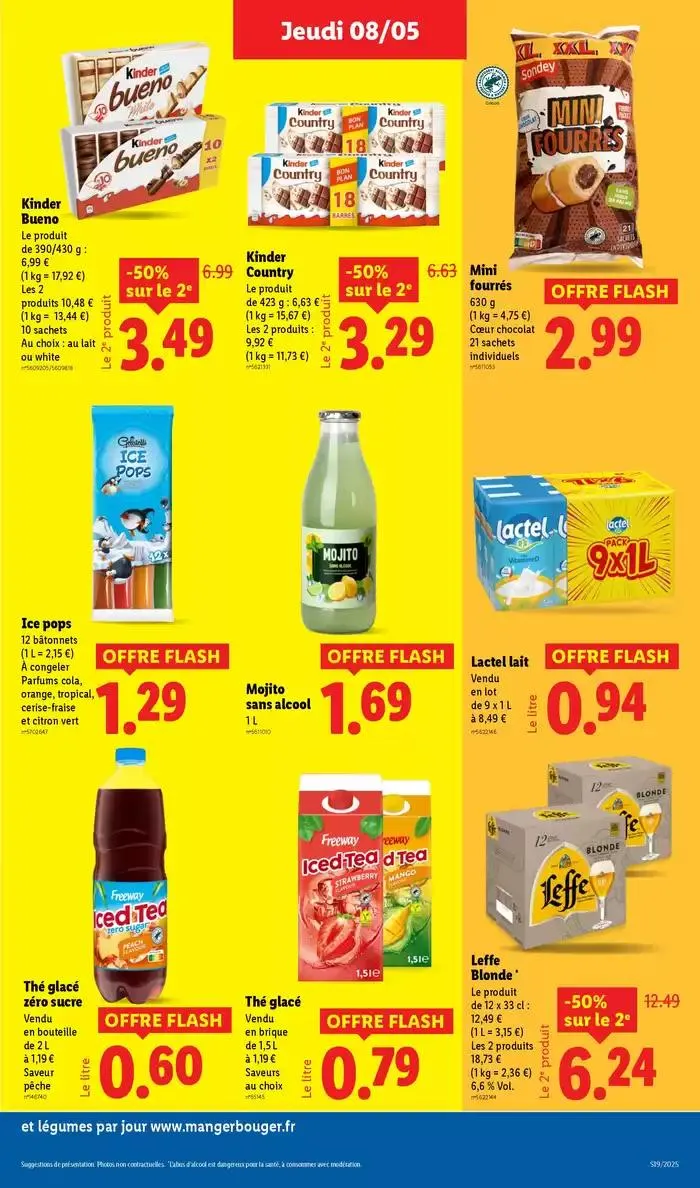 Profitez d'une baisse de prix dans les supermarchés Lidl sur vos produits du quotidien ! du 8 mai au 14 mai 2025 - Catalogue page 19