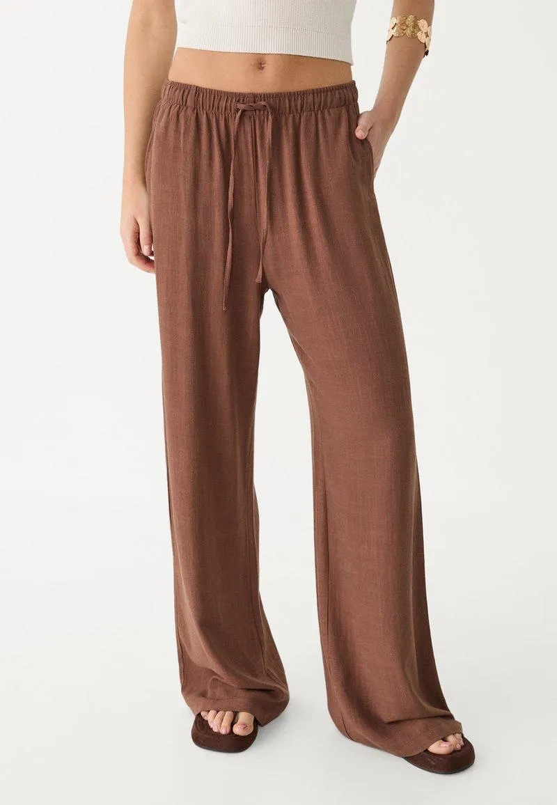 FLOWING RUSTIC - Pantalon classique - brown