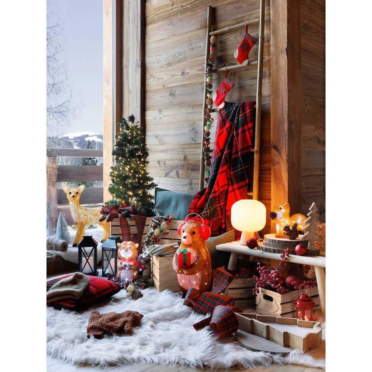 Coussin "Brody" Rouge, 40x40 cm