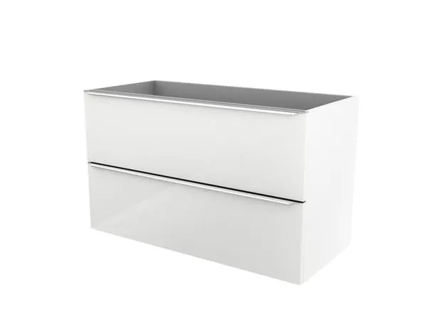 Meuble sous vasque à suspendre blanc Idalie L. 100 x H. 60 x P. 45 cm - Cooke and Lewis