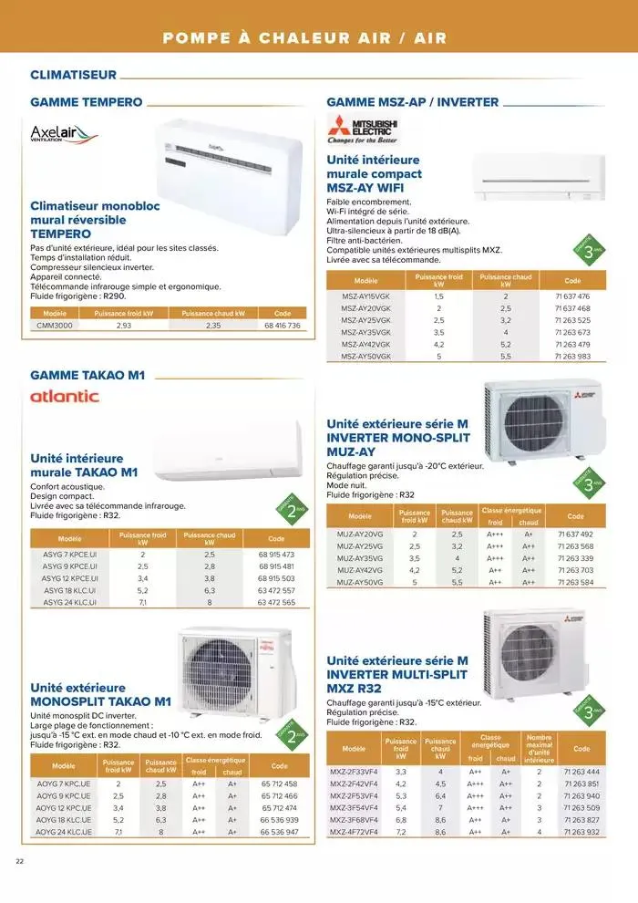 L'UNIVERS CHAUFFAGE, CLIMATISATION & PHOTOVOLTAÏQUE du 1 janvier au 31 décembre 2026 - Catalogue page 22
