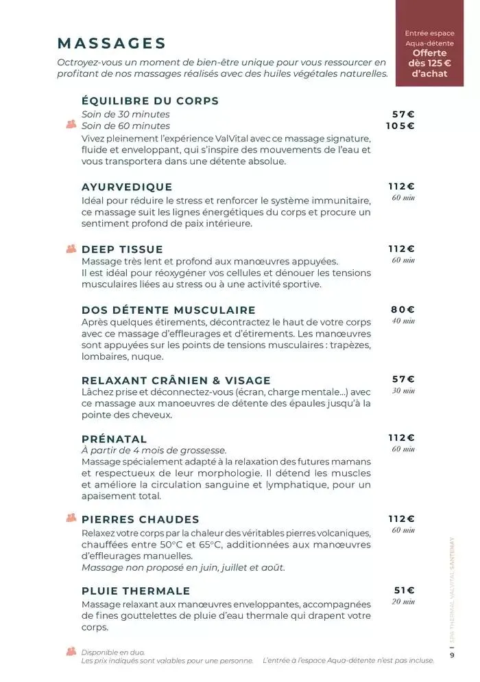 Carte spa Santenay 2025 du 9 décembre au 31 décembre 2025 - Catalogue page 9