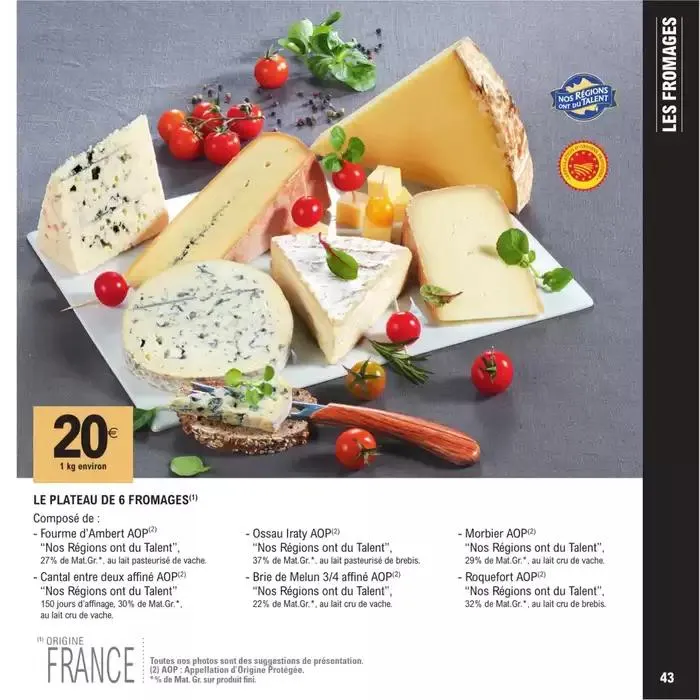 CARTE TRAITEUR PERMANENTE - MIXTE du 8 avril au 17 novembre 2025 - Catalogue page 43