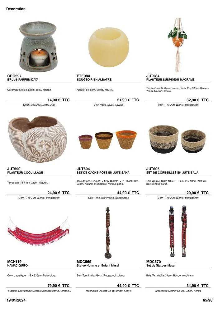 ARTISANAT . DéCORATION . MODE . JOUETS du 9 février au 31 août 2024 - Catalogue page 67