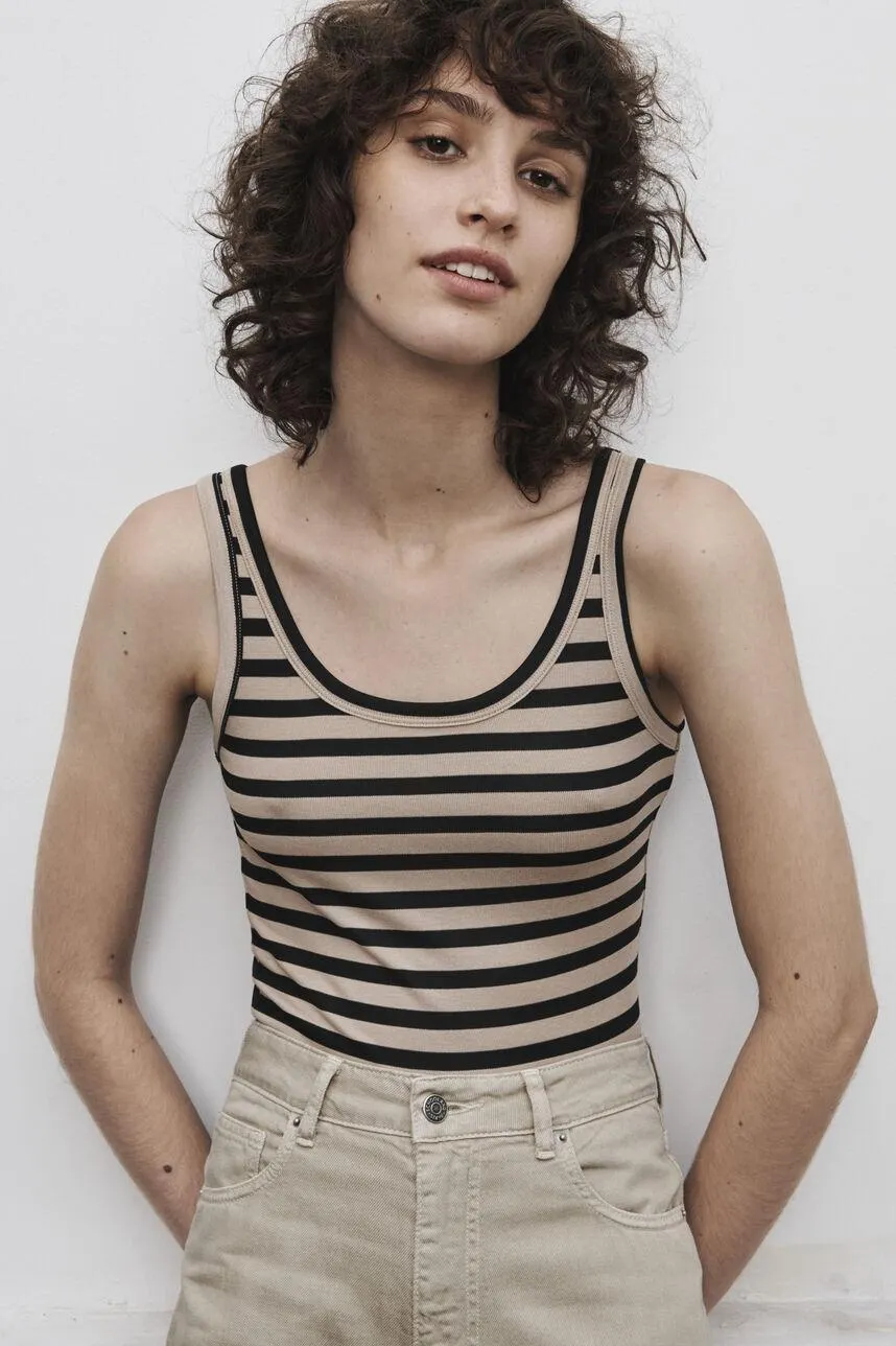 Débardeur moulant à rayures BLUESKY SAILOR