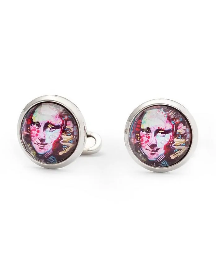 Brass and Crystal Monnalisa Cufflinks