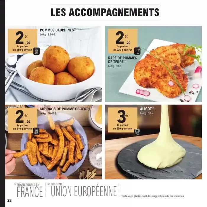 CARTE TRAITEUR PERMANENTE - MIXTE du 8 avril au 17 novembre 2025 - Catalogue page 28