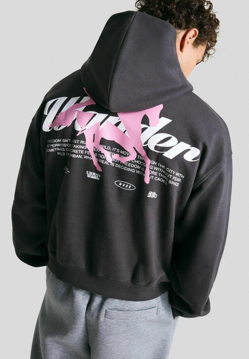 PRINTED - Sweat à capuche - dark grey