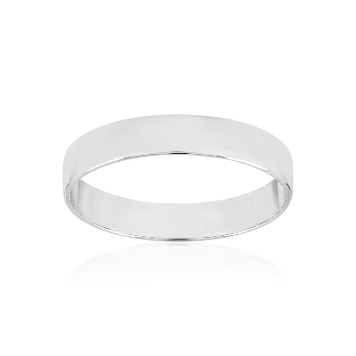 Alliance ruban 1/2 bombé 4 mm or 375 blanc