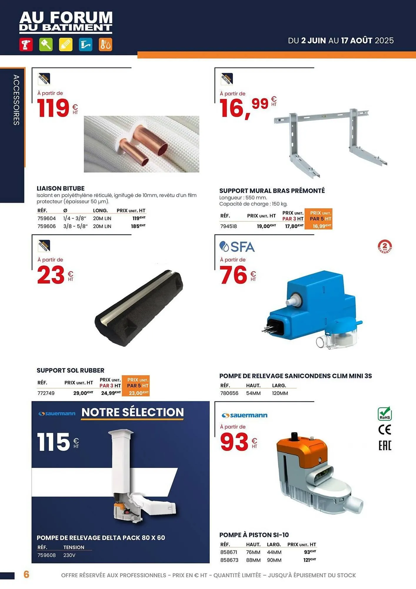 Catalogue Au Forum du Bâtiment du 3 juin au 17 août 2025 - Catalogue page 6