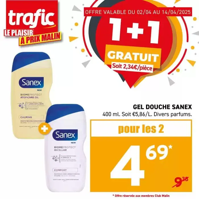 C’est le retour du 1+1 GRATUIT chez Trafic ! du 2 avril au 14 avril 2025 - Catalogue page 8