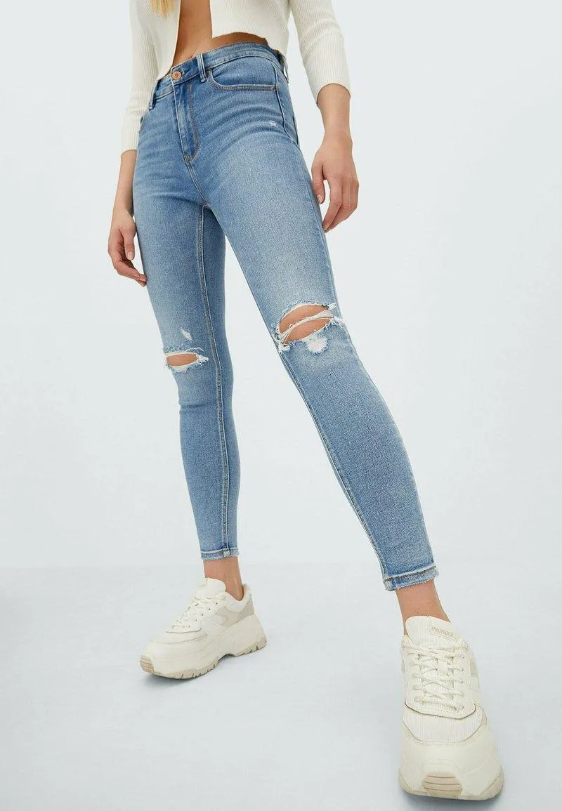 Jeans Skinny - neon blue